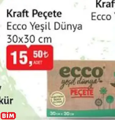 ECCO YEŞİL DÜNYA KRAFT PEÇETE